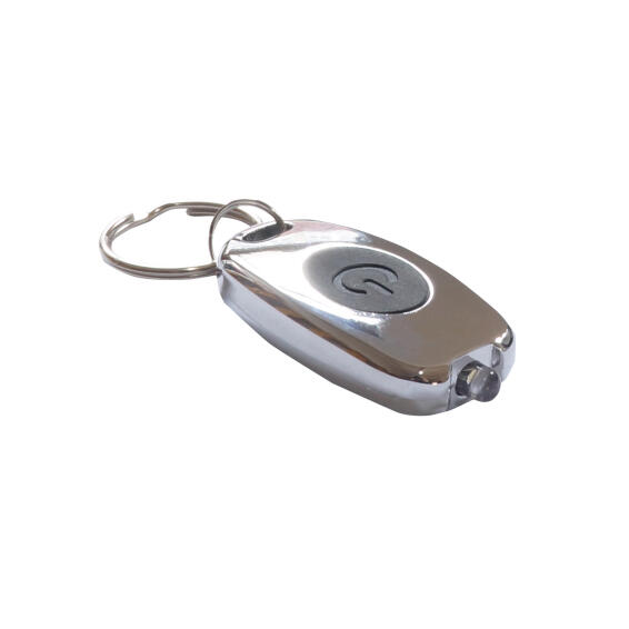 Flashlight Keyholder Silver Metal