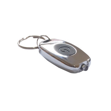 Flashlight Keyholder Silver Metal