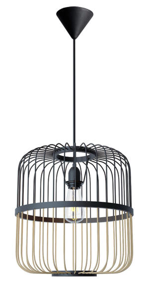 pendant light drum wood  x1