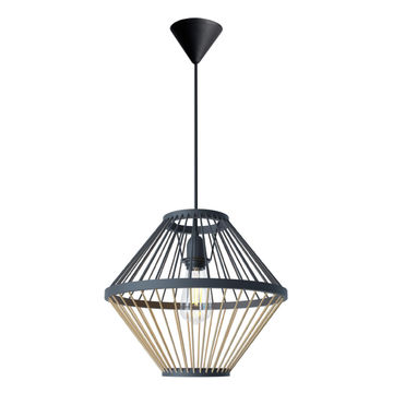 pendant light diamond wood  x1