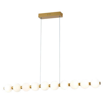 pendant light gold x10 opal glass  cool white
