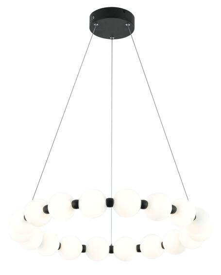 pendant light black 12 opal glass  40w cool white