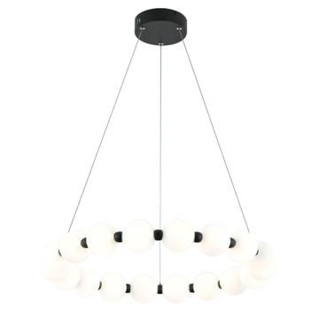 pendant light black 12 opal glass  40w cool white