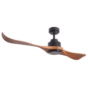 BRIGHTSTAR Ceiling Fan with Light Matt Black 2 ABS Blades