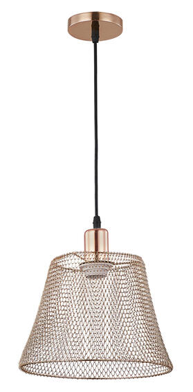 pendant light metal mesh 1xE27 35w gold
