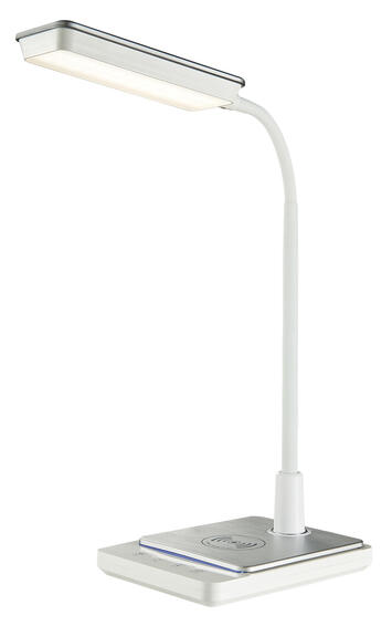  Brightstar Study Lamp With Phone Charger White 