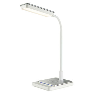  Brightstar Study Lamp With Phone Charger White 