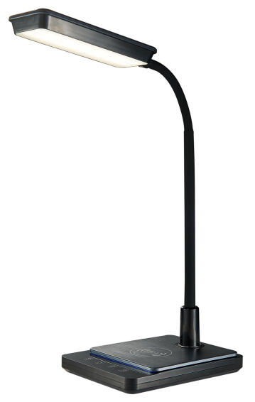BLACK STUDY LAMP BLACK WITH PHONE CHARGER CCT AND DIMMER