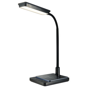 BLACK STUDY LAMP BLACK WITH PHONE CHARGER CCT AND DIMMER