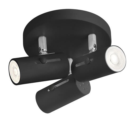 BRIGHTSTAR Spotlight Black 3x GU10