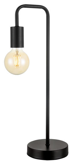 Table Lamp Black Metal Base and Square Arm 1xE27