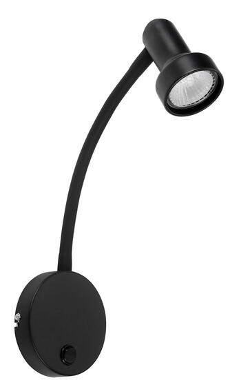 WALL LIGHT DIRECTIONAL GU10 STUDY BLACK