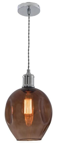 Brightstar Glass Pendant Light Smoke 1xe27