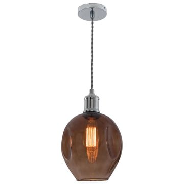 Brightstar Glass Pendant Light Smoke 1xe27