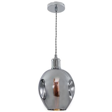 Brightstar Glass Pendant Light Chrome 1xe27