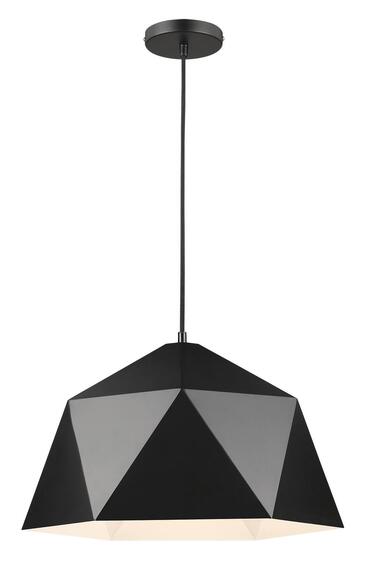 pendant light metal geometric E27 60w black