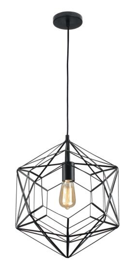  Black Wire Star Pendant Light 1XE27