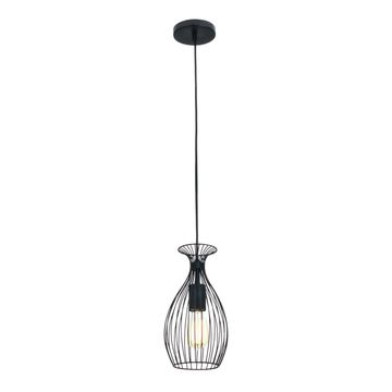 pendant light wire vase black 1xE27