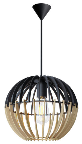 pendant light ball wood  x1