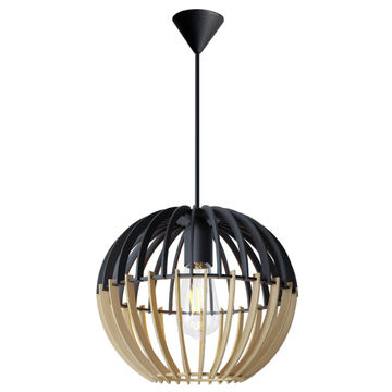 pendant light ball wood  x1
