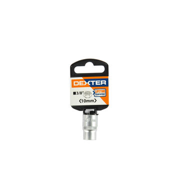 Socket DEXTER 3/8" 10mm CRV satin finish