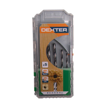 Drill bit DEXTER wood 3/4/5/6/8mm 5 pieces