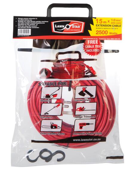 Electrical Cord, 2500 Watt, LAWNSTAR , 15mX1.0mm