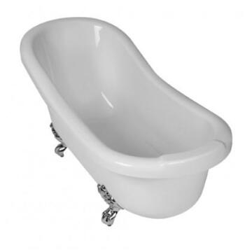 Slipper Freestanding Bathtub With Chrome Feet 167x73cm