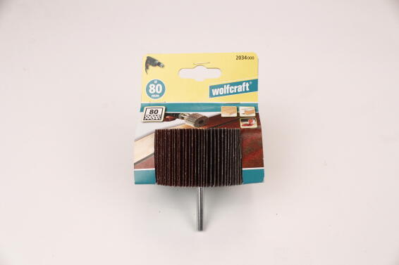 Rotary flap wheel sander, grit 80 WOLFCRAFT