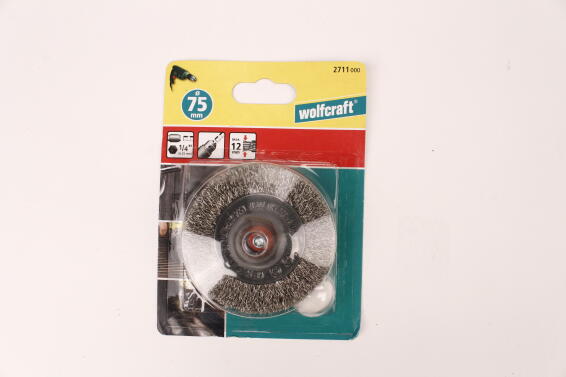 Stainless steel wire wheel brush hex 1/4 WOLFCRAFT
