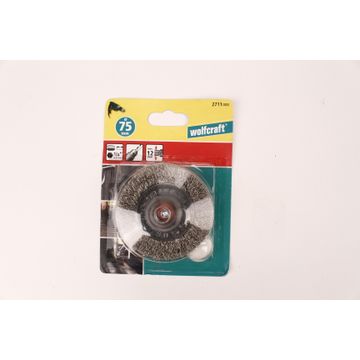 Stainless steel wire wheel brush hex 1/4 WOLFCRAFT