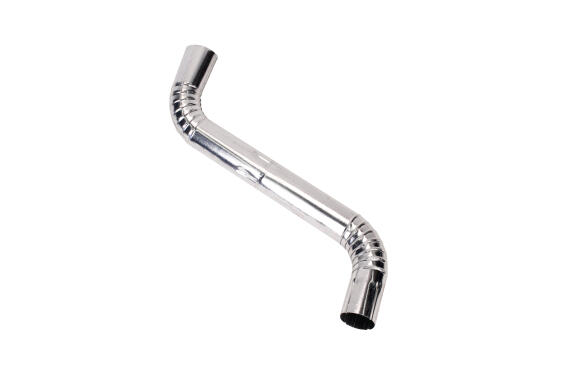 Galvanized Steel Downpipe Round Offset Crimped 75mm x 600mm PREMIER