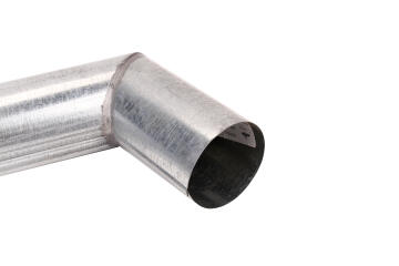 Galvanized Steel Downpipe Round Offset Crimped 75mm x 900mm PREMIER