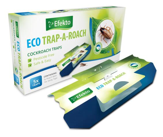 Eco Trap-A-Roach Cockroach Trap EFEKTO 5 Per Pack