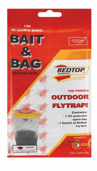 Outdoor Fly Trap Service Pack and Bait Refill REDTOP 100g