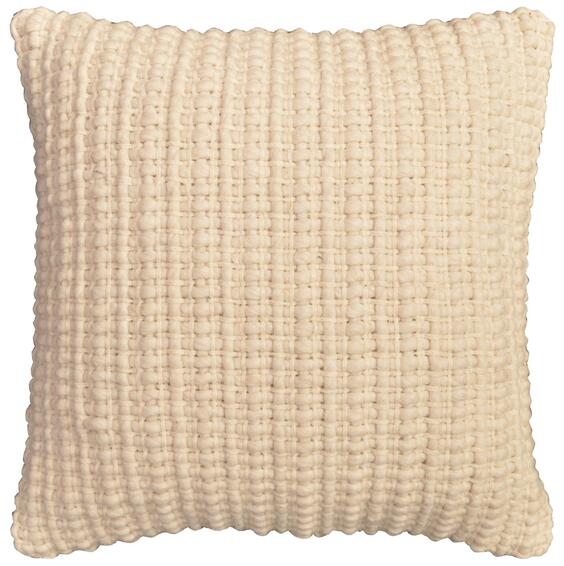 Inspire  dianella cushion with cable knit pattern cream 45x45cm