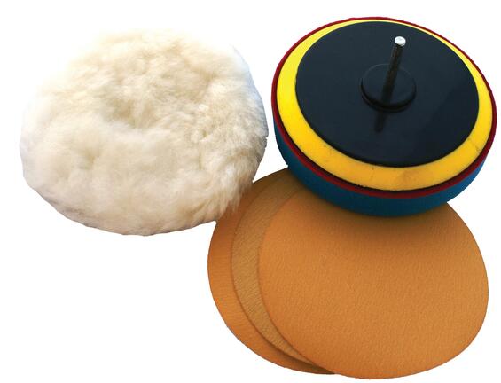 SANDING AND POLISHING KIT 125MM WITH 400 TO 600 AND 800 GRIT