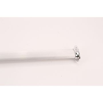 Wardrobe Oval Hanging Rail Support Black Nickel D19Mmxl100cm