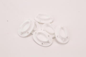 Cupboard rail oval support white D1.9cm