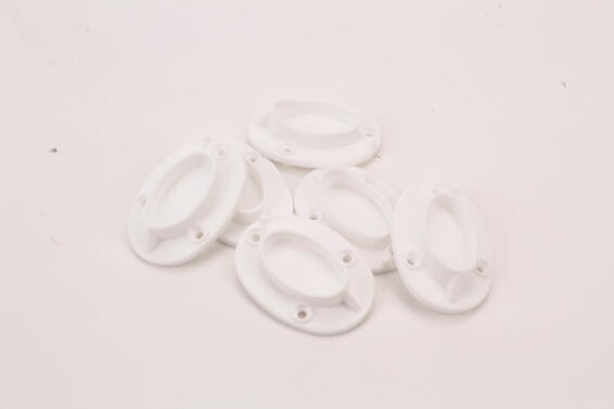 Wardrobe Oval Rail Support  White D1.9cm Set Of 10
