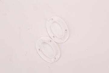 Cupboard oval rail support white D1.9cm
