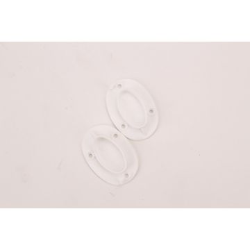 Wardrobe Oval Rail Support  White D1.9cm Set Of 2