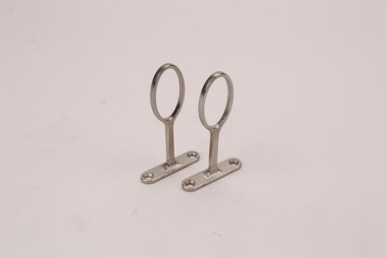 Wardrobe Oval Rail Support  Metal D1.9cm Set Of 2