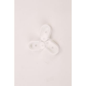 Wardrobe Rail Support Plastic White 1.5cm Set Of 10