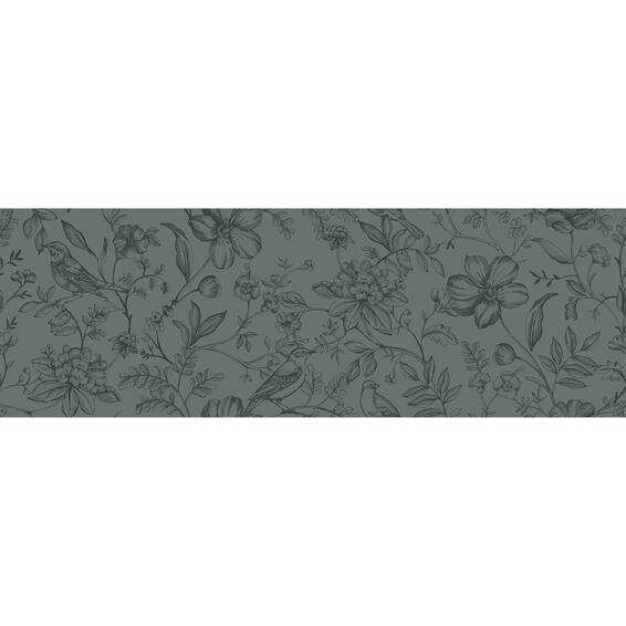 Wall tile artens intenso arctic green botanic birdy rectified 30x90