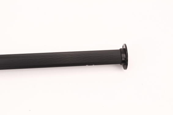 Wardrobe Hanging Rail Oval Black W/Ends D1.9xl166cm