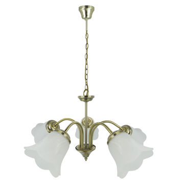 pendant light E14 5x40w metal glass