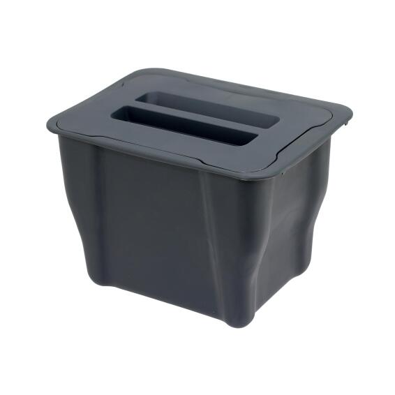 Clear Organizer Bin with Blue Insert Tray & Dual Hinging Lid, 5L, Plastic Sold by at Home