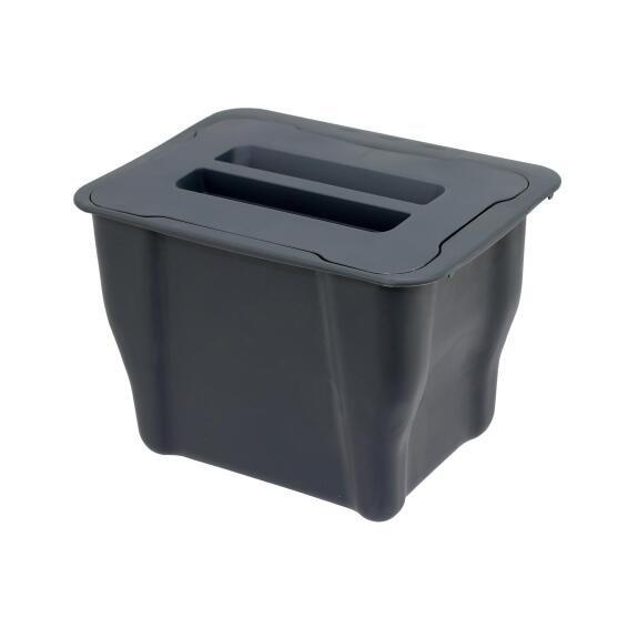 Delinia Organic Door Hanging  Kitchen Cupboard Door Dustbin With Lid Grey 5L