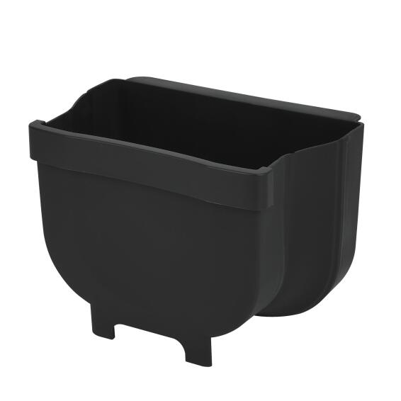 Delinia Collapsable Plastic Cupboard Door Hanging  Kitchen Bin Grey 6L